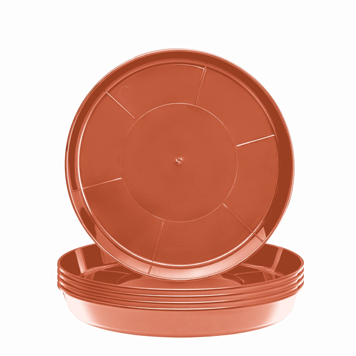 Garronda Ronde Bloempot Onderzetter – 5 stuks – Terracotta - ⌀ 25cm H=4cm - GD-NIC-PotBase108