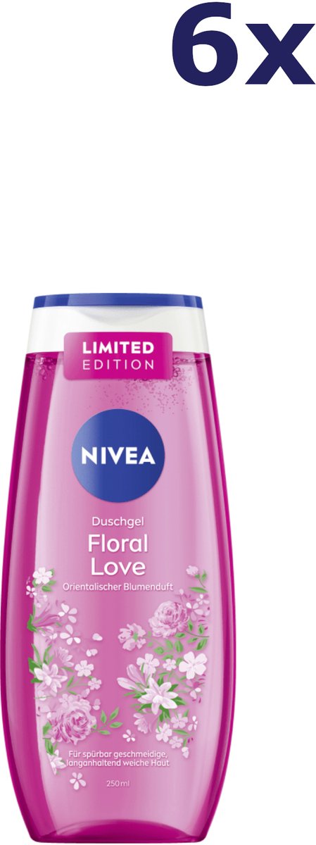 6x Nivea Douchegel – Floral Love 250 ml