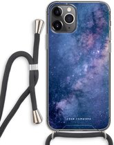 Case Company® - Coque pour iPhone 11 Pro avec cordon - Nebula - Coque pour téléphone avec cordon Zwart - Protection Extra sur tous les côtés et sur le bord de l'écran