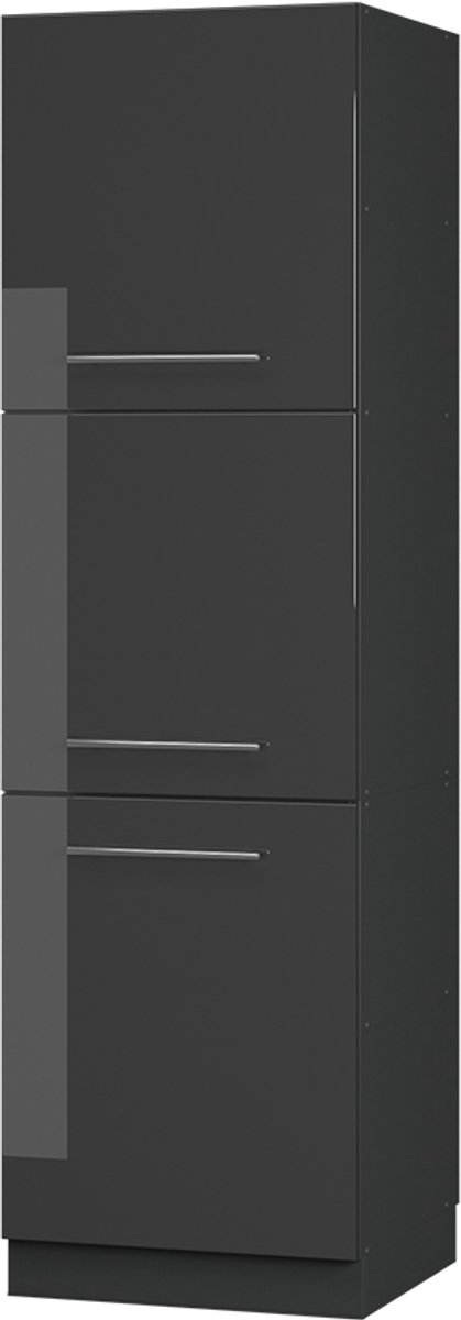 Vicco Hoge kast Fame-Line, Antraciet Hoogglans/Antraciet, 60 cm