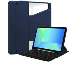 Coverup Tablethoes geschikt voor Samsung Galaxy Tab S10 Lite Hoesje - 360° Rotating Folio Book Case met Wake/Sleep - Donkerblauw