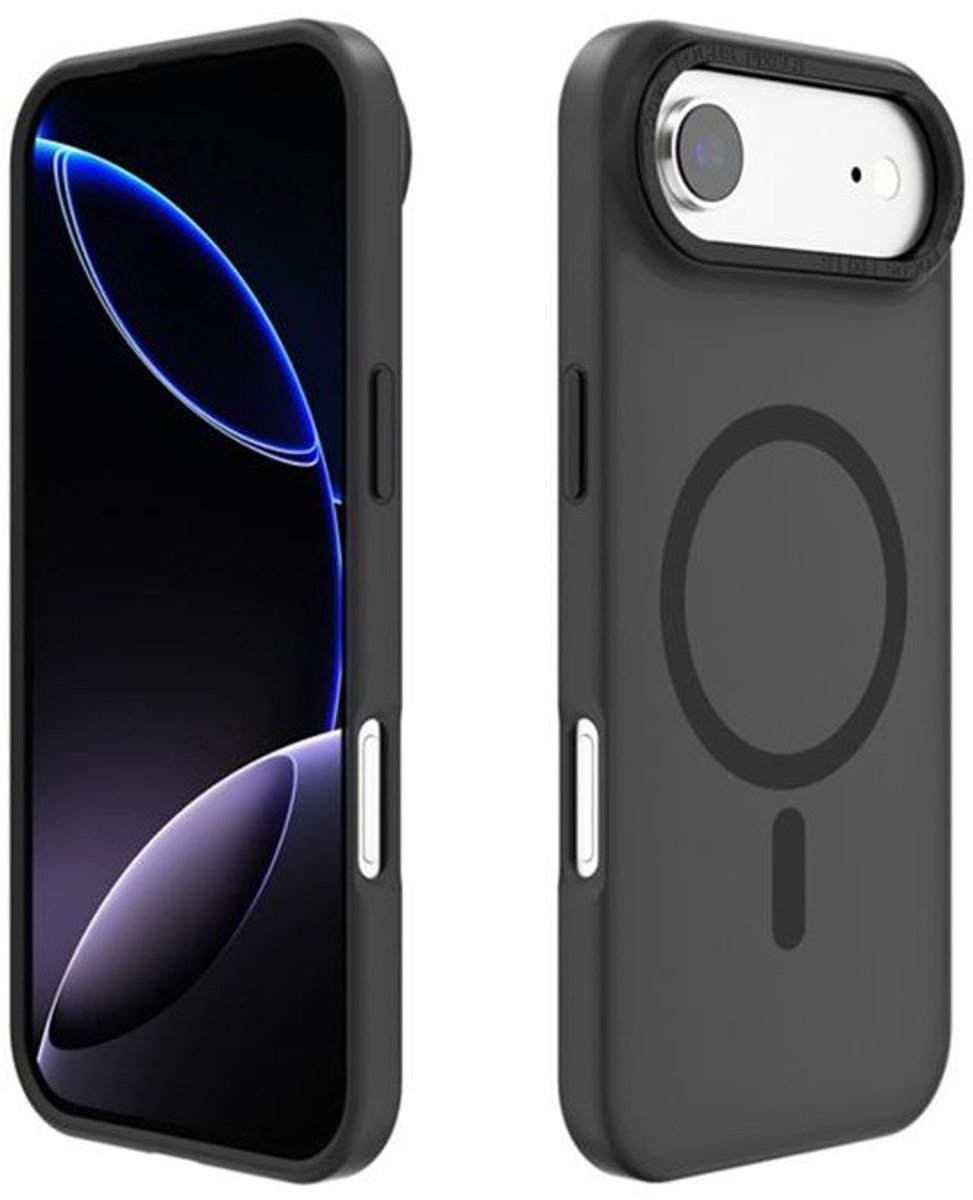 Backcover matte achterkant telefoonhoes [Compatibel met MagSafe] Schokbestendig Hoesje - Geschikt voor: Apple iPhone 17 Air - Zwart