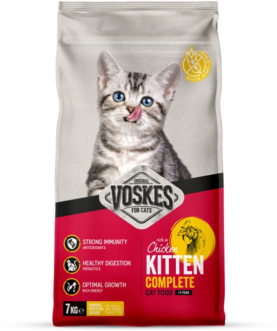Voskes Kattenbrokken Kitten Kip - 7 kg