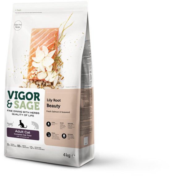 Vigor & Sage Kattenvoer Beauty Lily Root - 4 kg