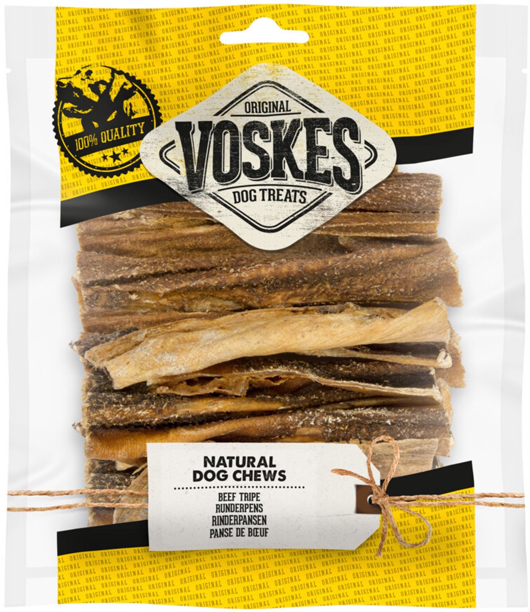 Voskes Hondensnacks Runderpens - 12 x 150 gr - Voordeelverpakking
