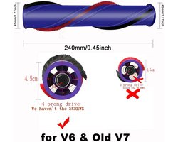 Rolborstel Geschikt voor Dyson V6 V7 V8 V10 V11 stofzuiger