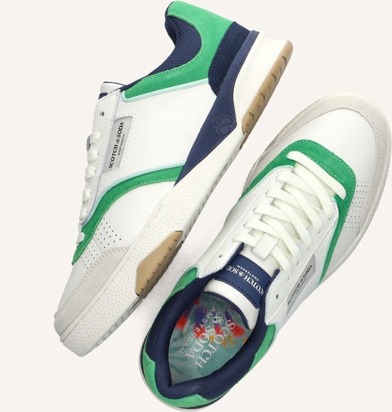 Scotch & Soda Court Cup Sneakers Heren - Leren Sneaker - Wit 