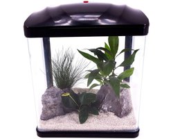 Compleet Nano Aquarium set met LED verlichting en pomp - 7 liter voor vissen en garnalen
