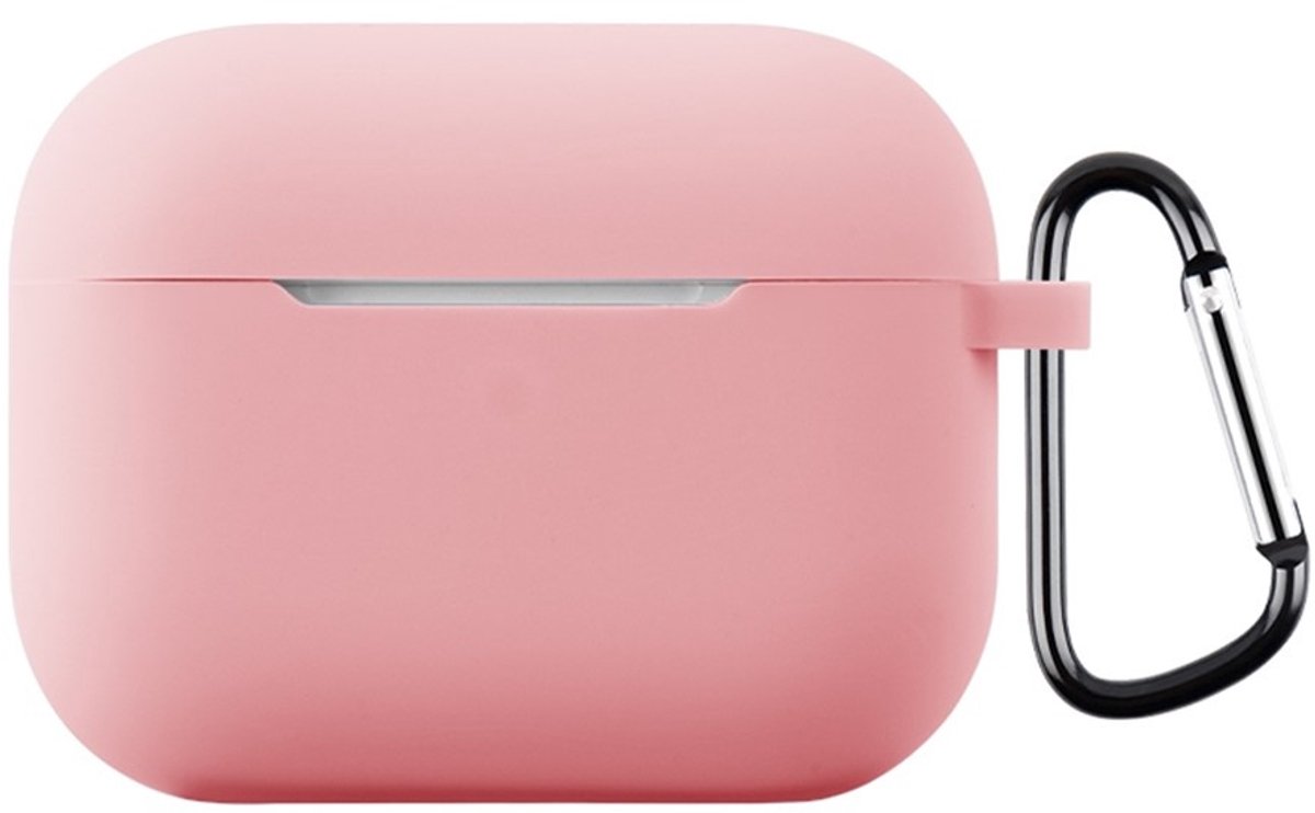 Coverup Hoesje - Geschikt voor AirPods Pro 3 Hoesje - Coverup Siliconen AirPods Case met Sleutelhanger - Roze