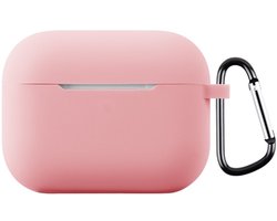 Coverup Hoesje - Geschikt voor AirPods Pro 3 Hoesje - Coverup Siliconen AirPods Case met Sleutelhanger - Roze