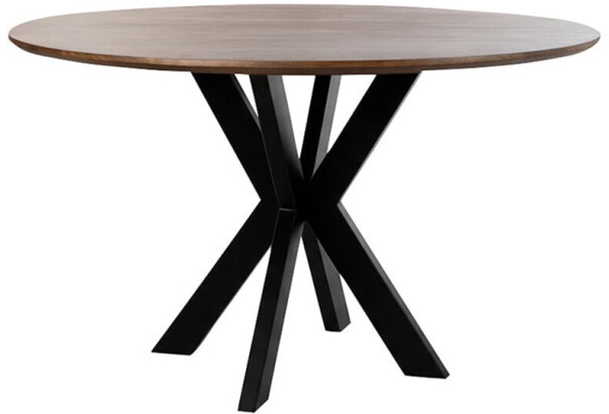 Eettafel Tokio rond mangohout smooth Ø130 cm - Walnoot