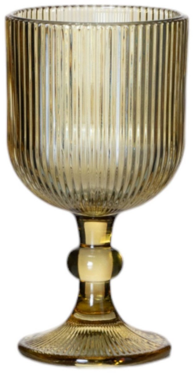 Wineglass Amber Stripe h16 d9