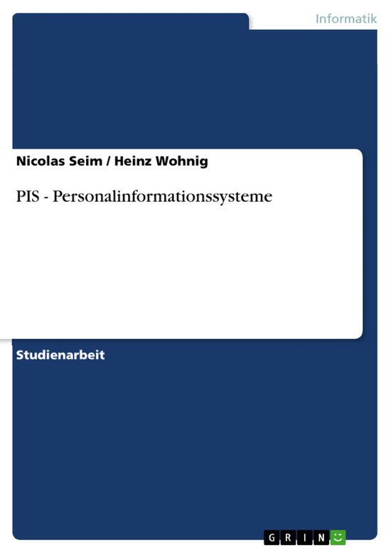 PIS - Personalinformationssysteme - cover