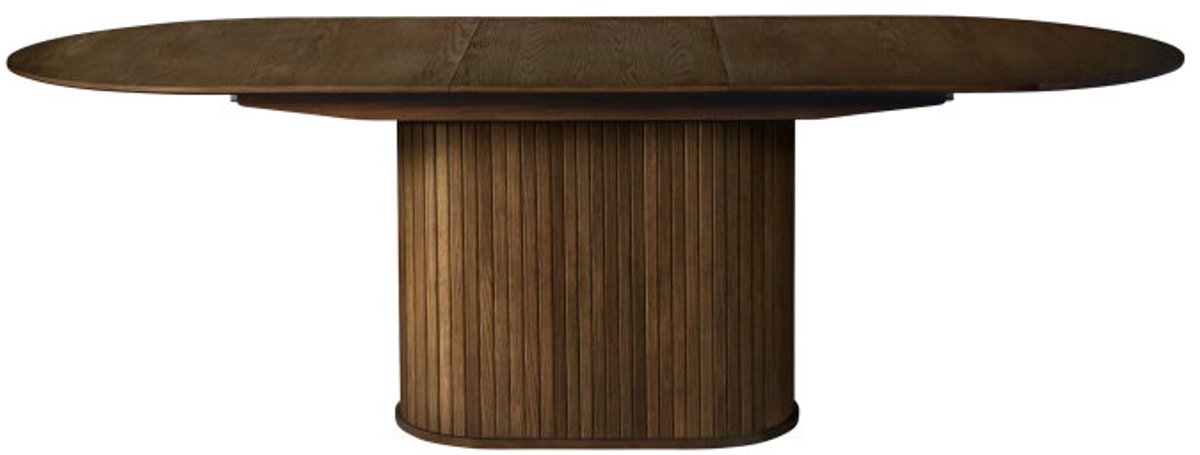 Eettafel Nola eikenhout Ovaal uitschuifbaar 95x180-230 CM - Bruin