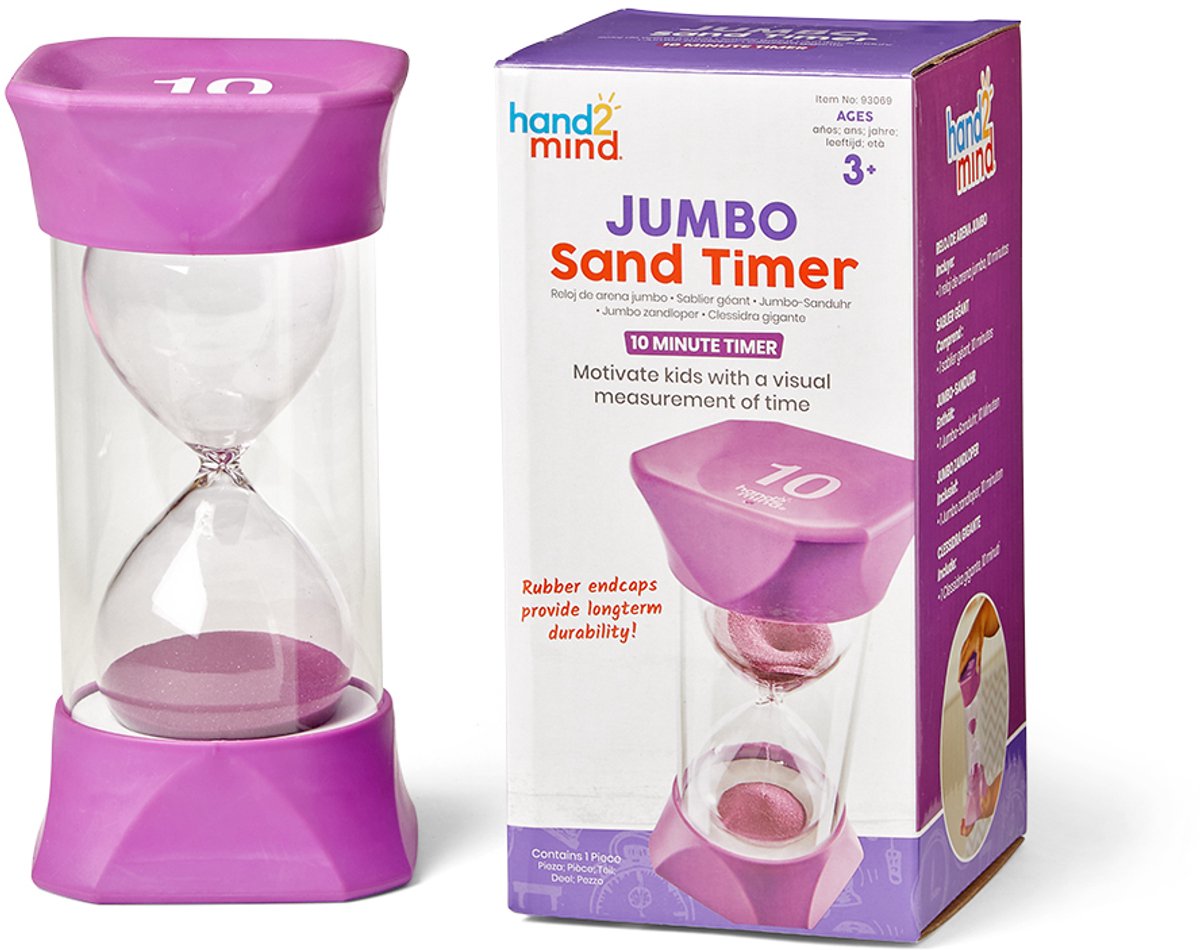 Learning Resources zandloper speelgoed paars 10 minuten timer. - 3+