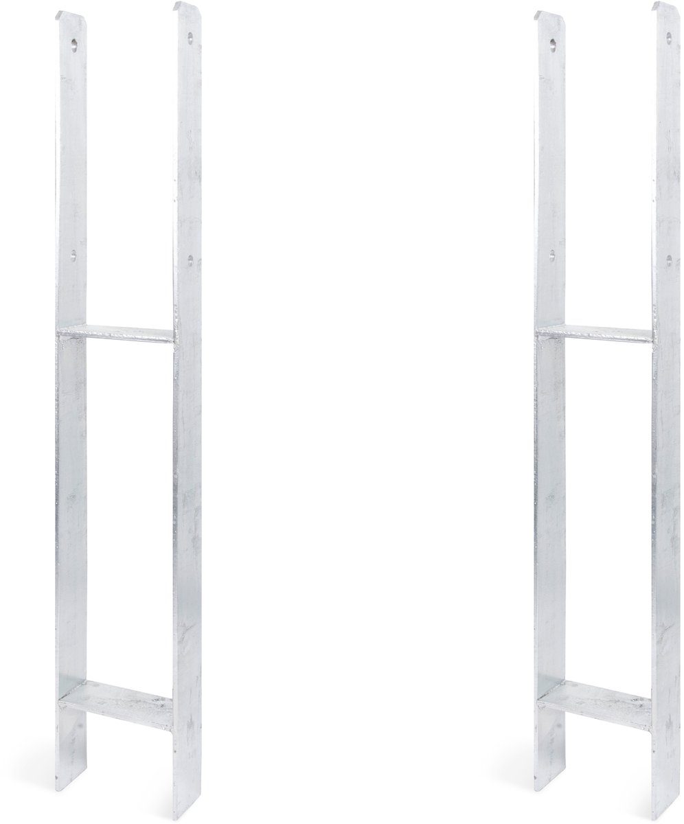 Alberts 2 x H-paaldrager, 121x800 mm, materiaaldikte 6 mm, diepte 60 mm, thermisch verzinkt