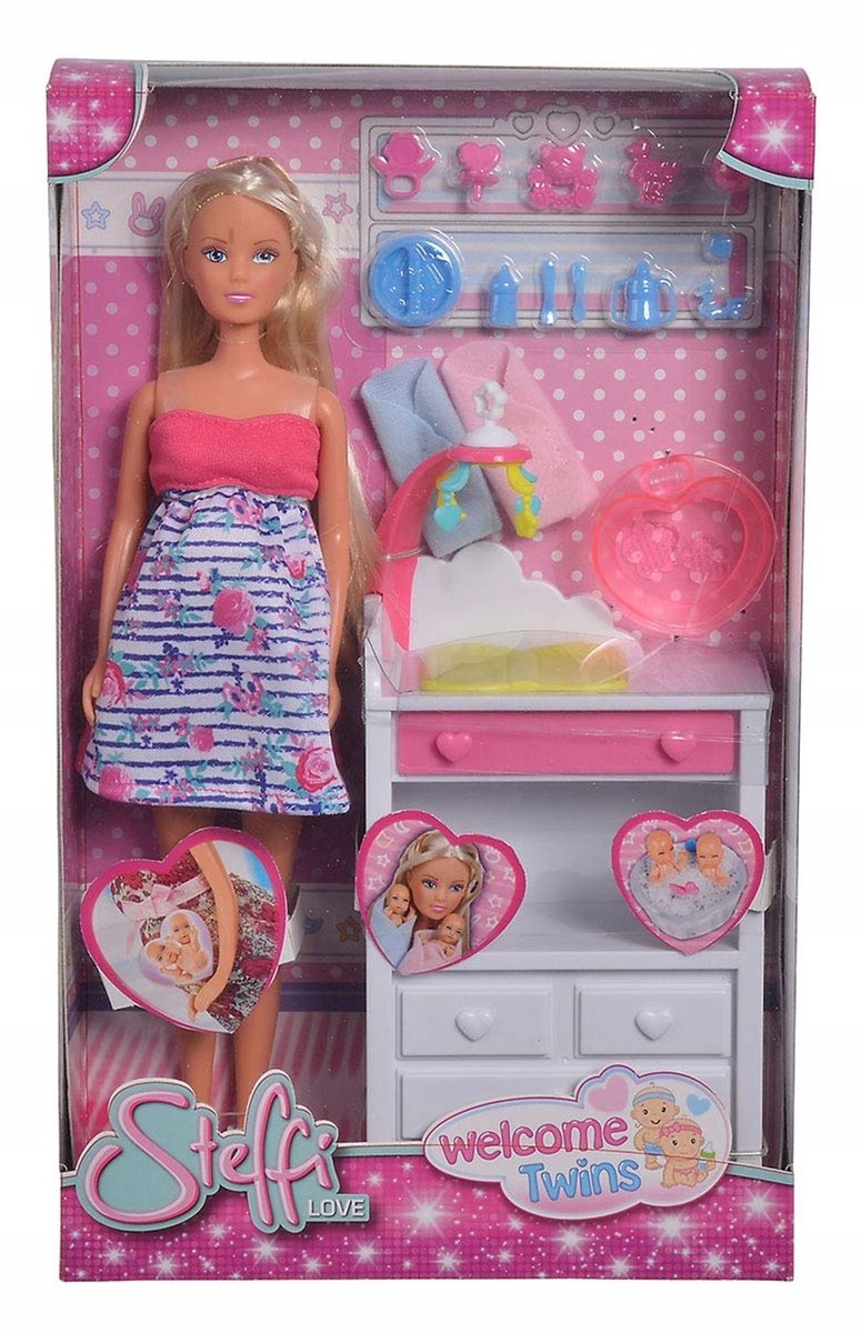 Simba - Steffi Love - Welcome Twins - Zwangere pop - Commode - Badkuip - 29cm - Pop — afbeelding 11
