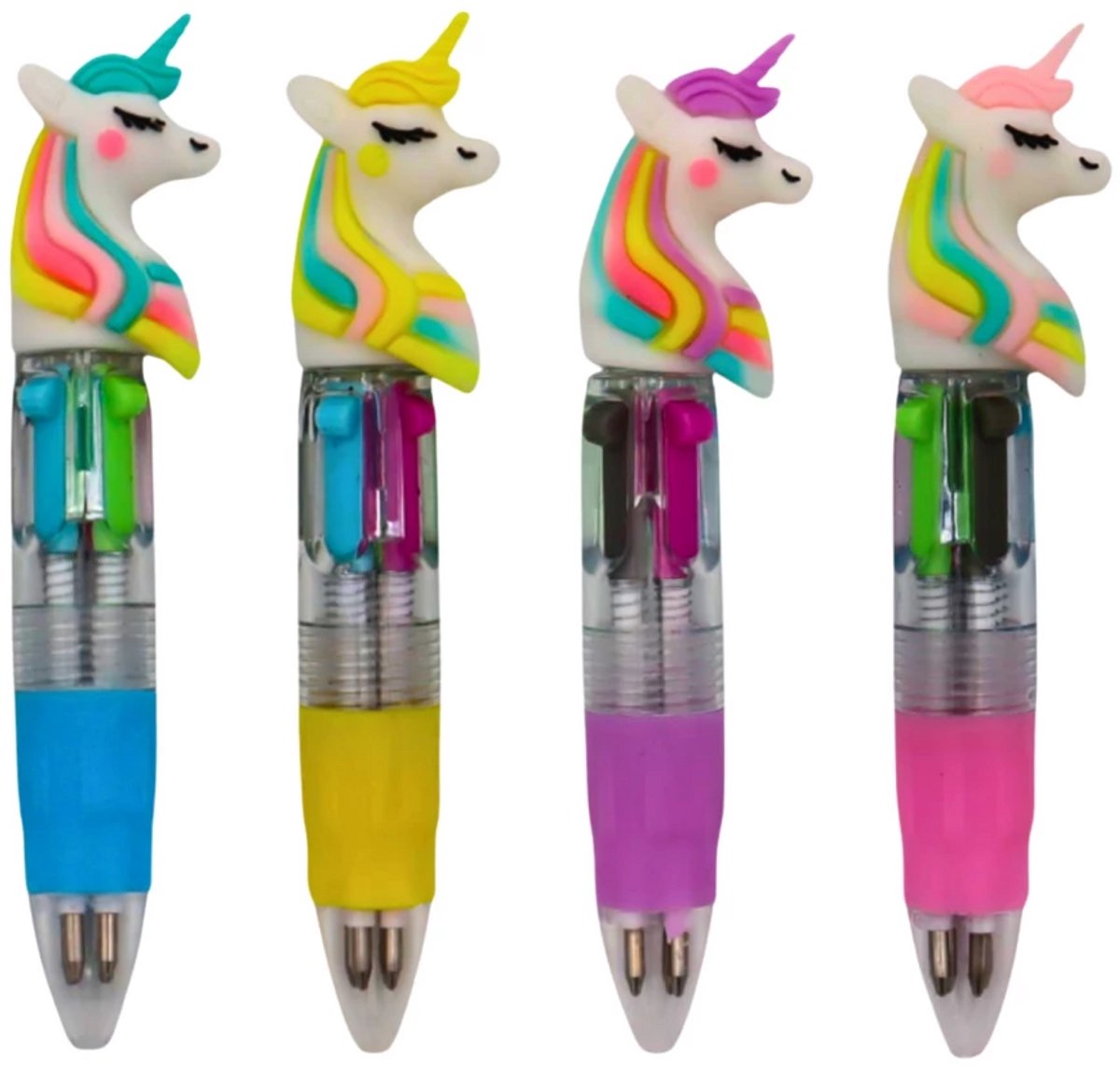 Balpen Eenhoorn Voordelige Set met 3 Pennen – Multicolor Unicorn Regenboog Pen – Schattige Pen - Schrijven Kinderen – School & Cadeau