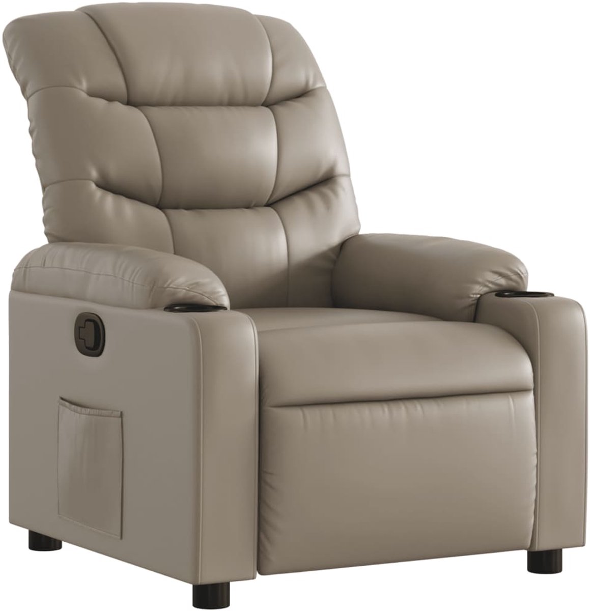 vidaXL Fauteuil - verstelbaar - kunstleer - cappuccinokleurig
