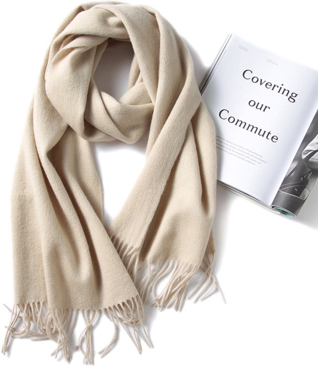 Winter Schal-Imitatie Kasjmier-200x70cm-Beige
