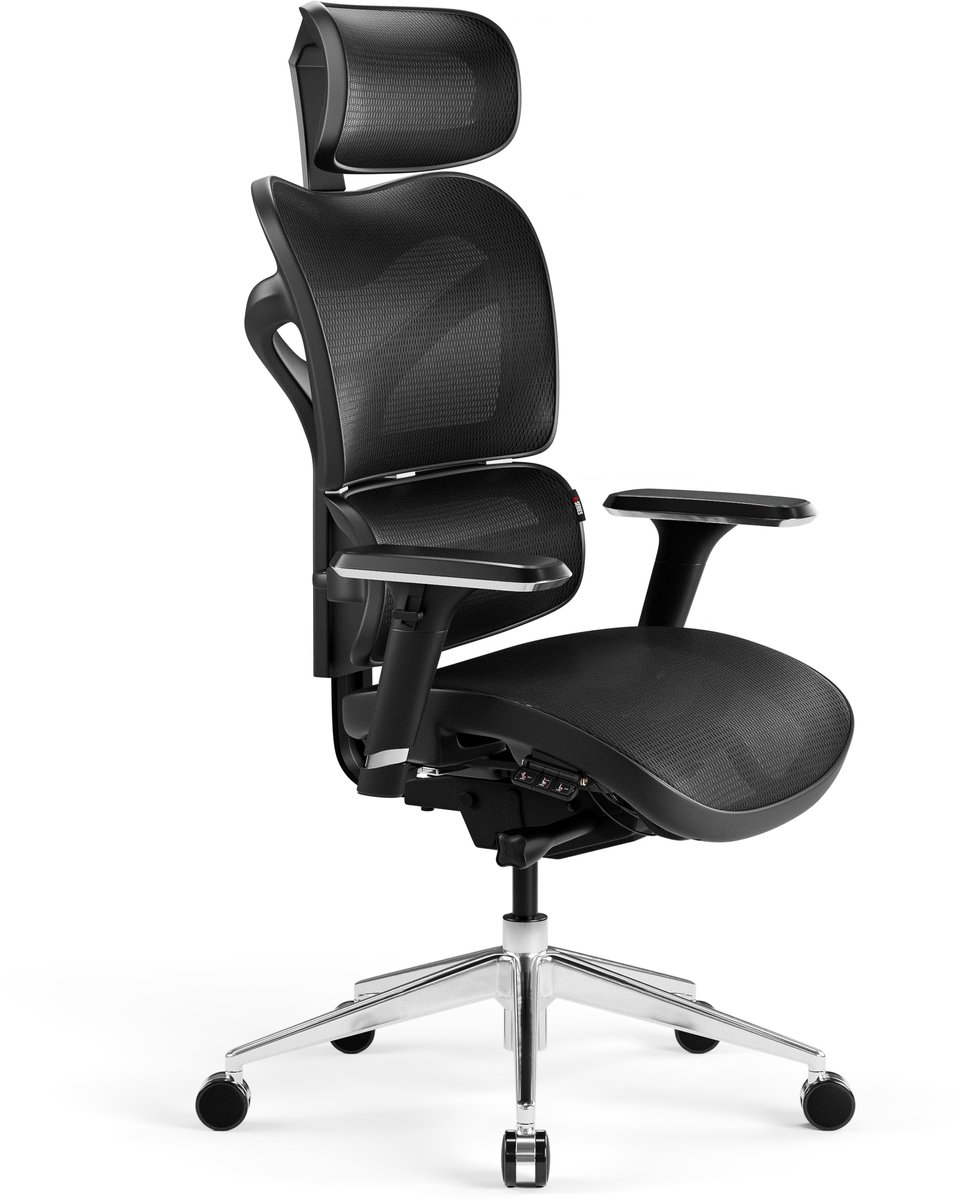 DIABLO CHAIRS - Bureaustoel V-COMMANDER - Ergonomische bureaustoel verstelbaar - Zwart