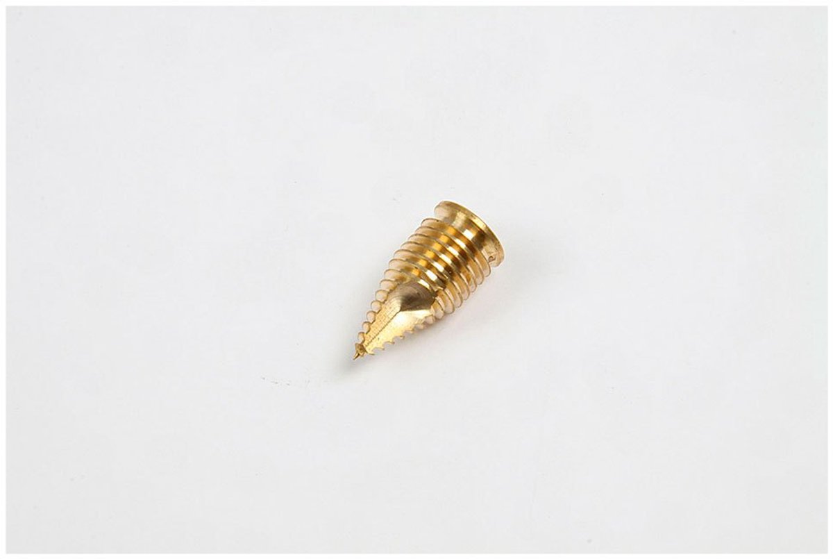 Pike N Bass Messing 4 Zelfborende M8-inzetstukken Rugleuning Goud M8