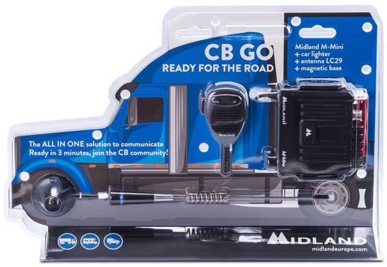 Radio Midland CB GO USB 27mc avec antenne LC29