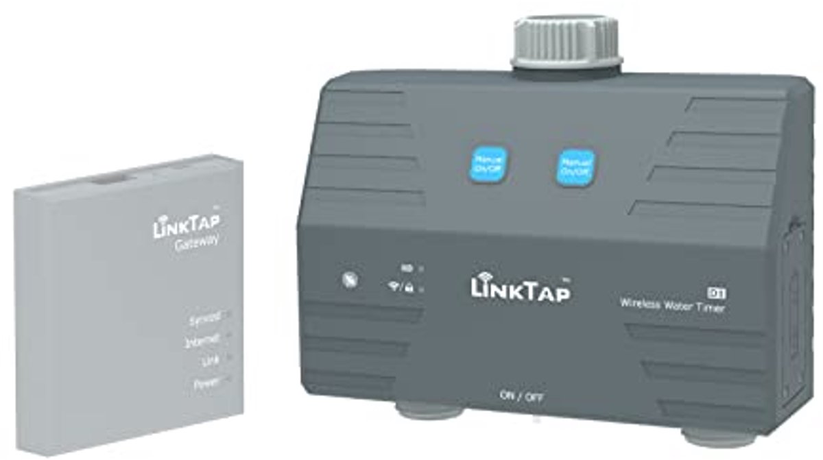 Draadloze Bewateringscomputer voor Tuinen - Slimme Irrigatie Timer met 2 Zones, IP66 Waterdicht en Lange Batterijduur