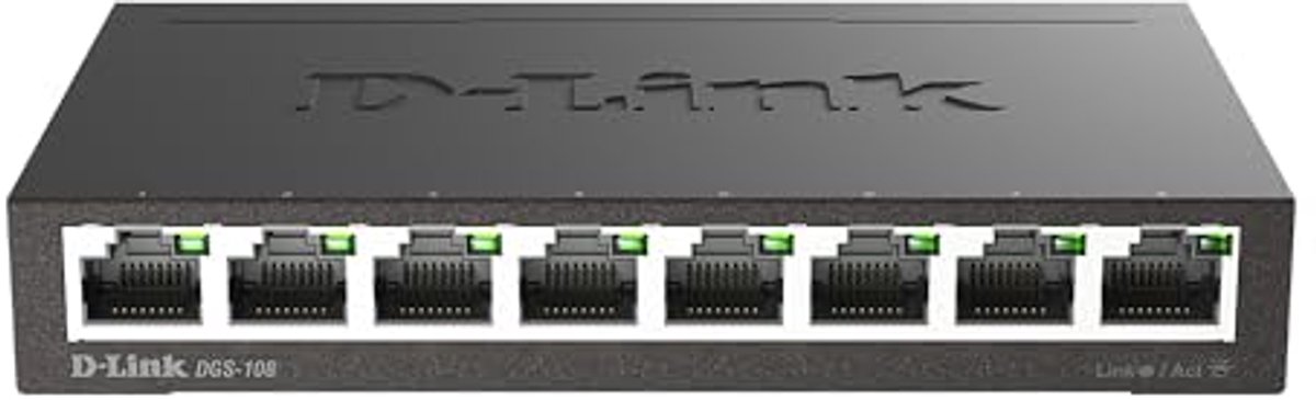 8-poorts Gigabit Switch met Non-Blocking Architectuur - Tot 1000 Mbps