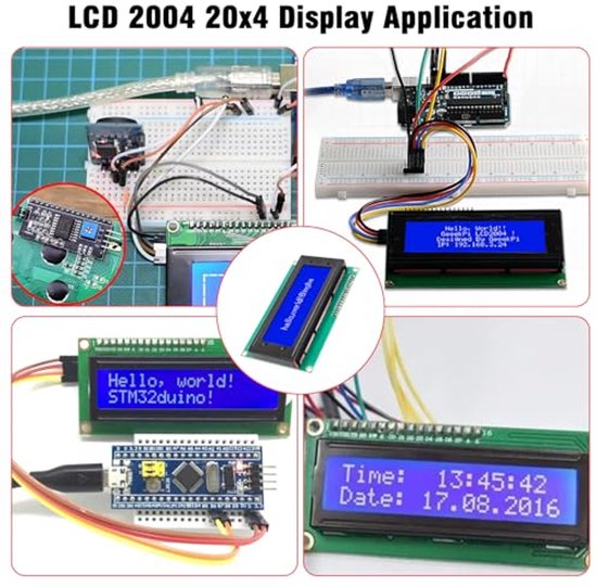 LCD Display Module 2004 16x2 Tekens Display I2C Compatibel met Arduino ...