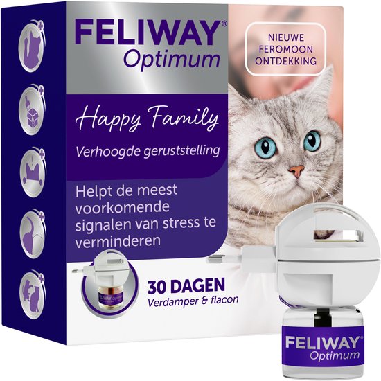 Feliway Optimum - Startset - 1 Verdamper met 1 Vulling - 48 ml - Anti-stress voor Kat