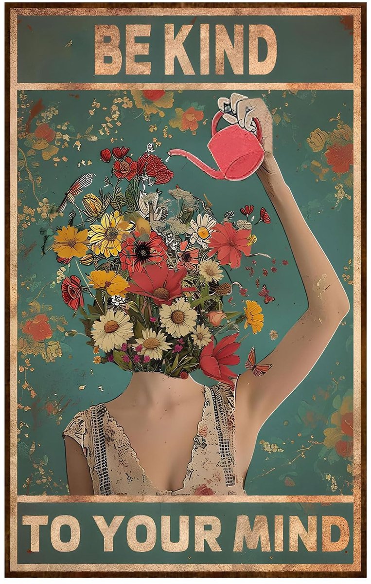 Ibenzoa Vintage poster met inspirerende boodschap voor woonkamer of kantoor Kleurjik