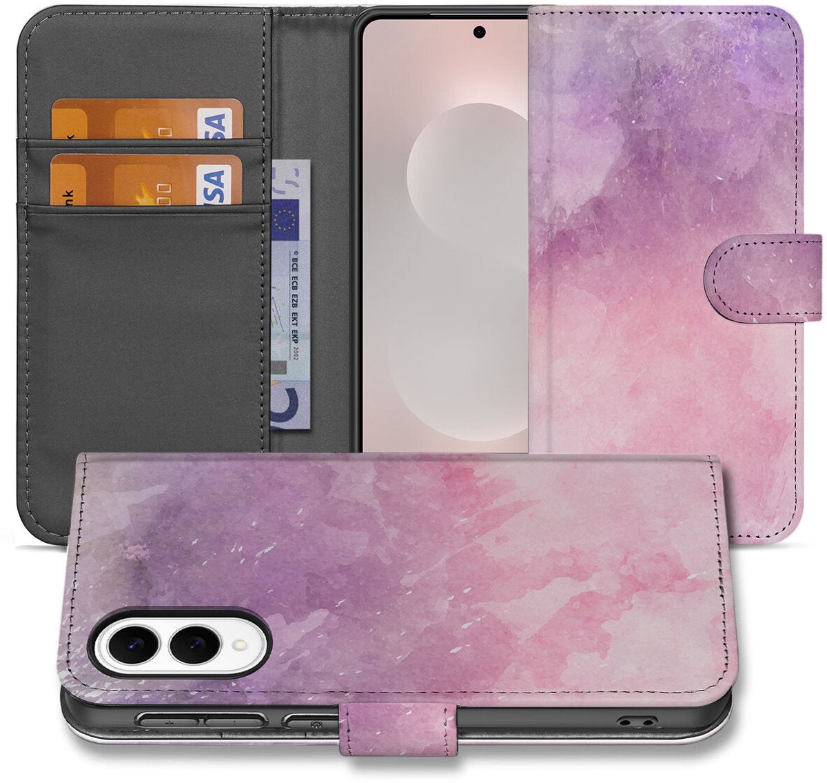 Hoesje Samsung Galaxy S25 Edge Pink Purple Paint