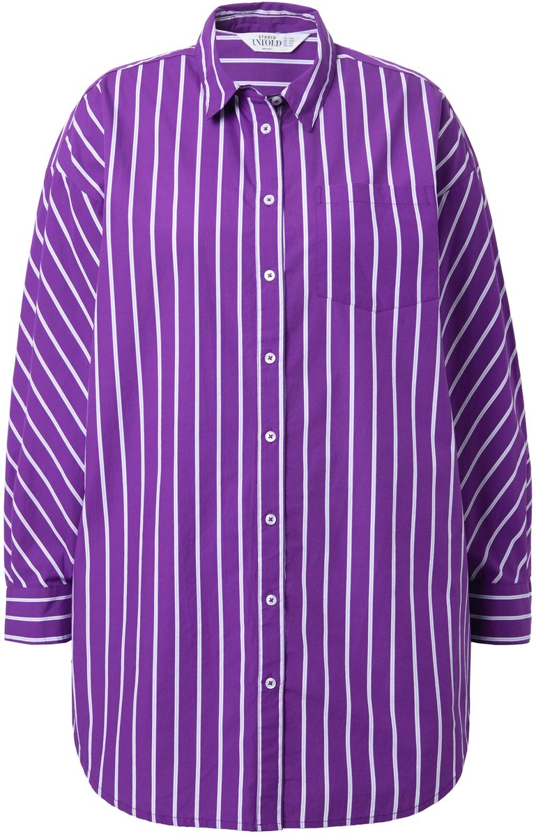 Studio Untold - Dames - Overhemd oversized strepen - Purper - Maat 46+