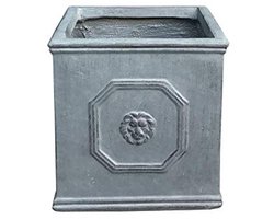 Antieke Grijze Plantenbak van Beton - 10.2 inch