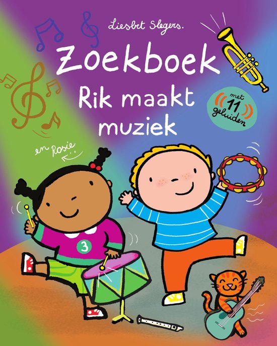 Rik 1 - Zoek- en geluidenboek Rik maakt muziek - cover