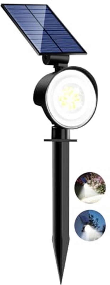Zonnelamp voor buiten – Krachtige 53 LED lamp met 3 modi, waterdicht en verstelbaar voor tuin en oprit
