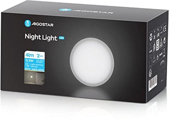 Nachtlampje voor kinderen met lichtsensor - LED Nachtlampjes (2 stuks) voor kamer, badkamer, hal en keuken van Auvon — afbeelding 4