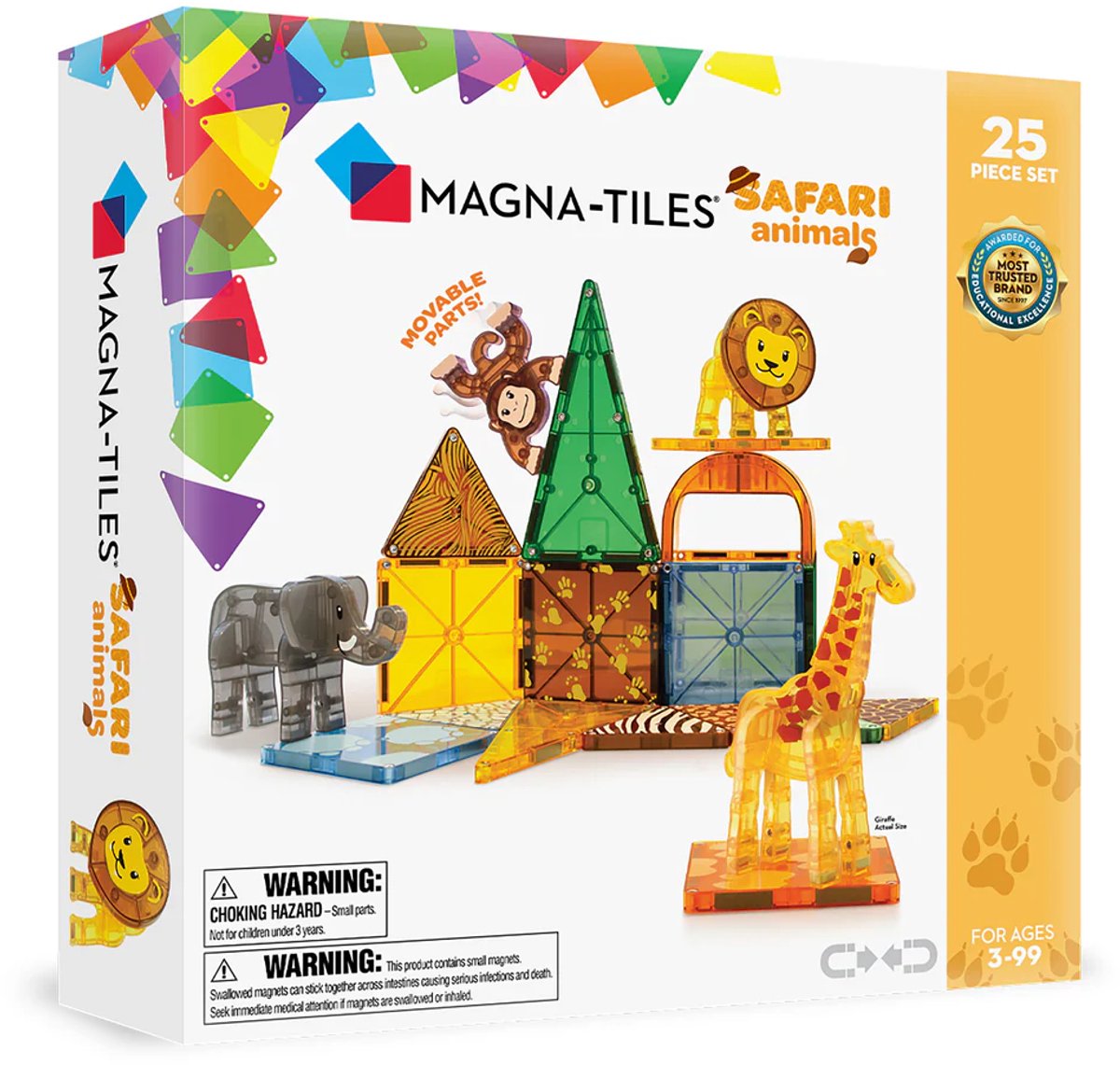 Magna-Tiles | Safari Animals 25 Stuks Set — afbeelding 11