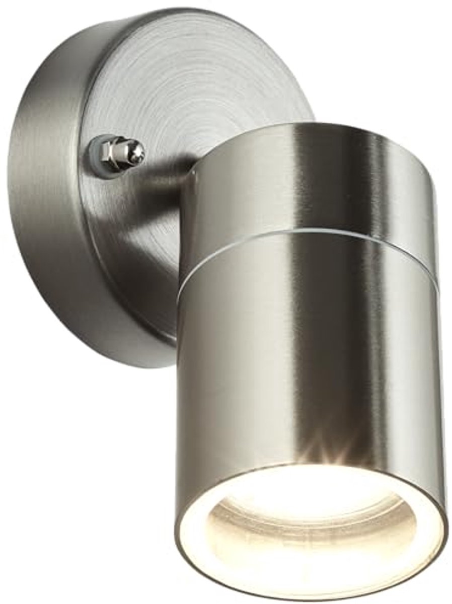 Buitenwandlamp met draaibare kop en glazen regenbescherming - IP44, 14 cm x 9 cm, GU10 fitting