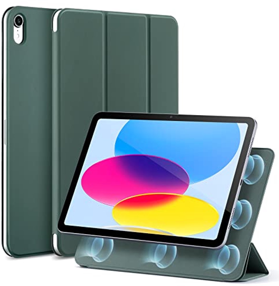 iPad 10 Generatie Hoes met Magnetische Bevestiging en Drievoudige Stand