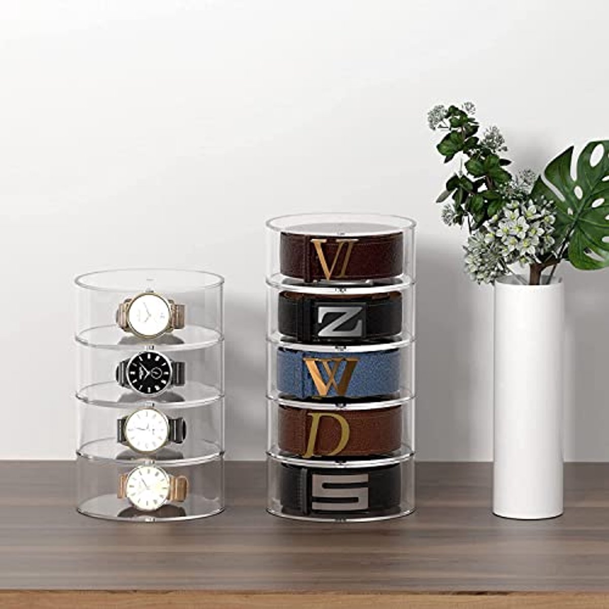 5 Lagen Riem Organizer voor Kast - Multifunctionele Acryl Riemhouder en Sieraden Display
