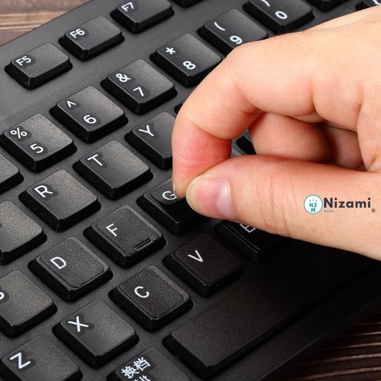 Autocollants pour clavier japonais QWERTY – Zwart – Alphabet japonais