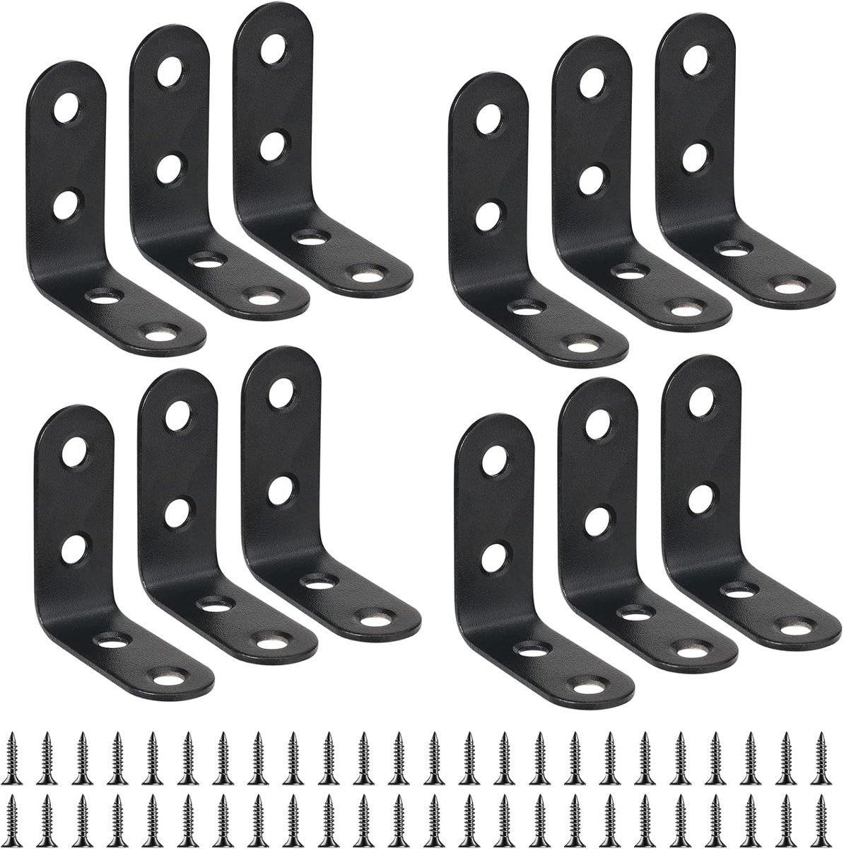 TuseRxln Plankdrager Zwart L-Vormige Beugel Hoekbeugel 40x40x16mm Voor Houten Meubels