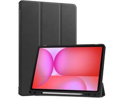 Étui rigide pour Samsung Galaxy Tab S10 Lite avec découpe pour stylet S Pen - Zwart