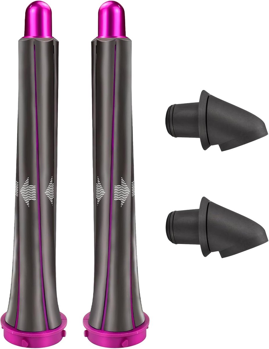 paar krultangen van 20 mm lang + 2 adapteropzetstukken geschikt voor Dyson Supersonic-haardrogers