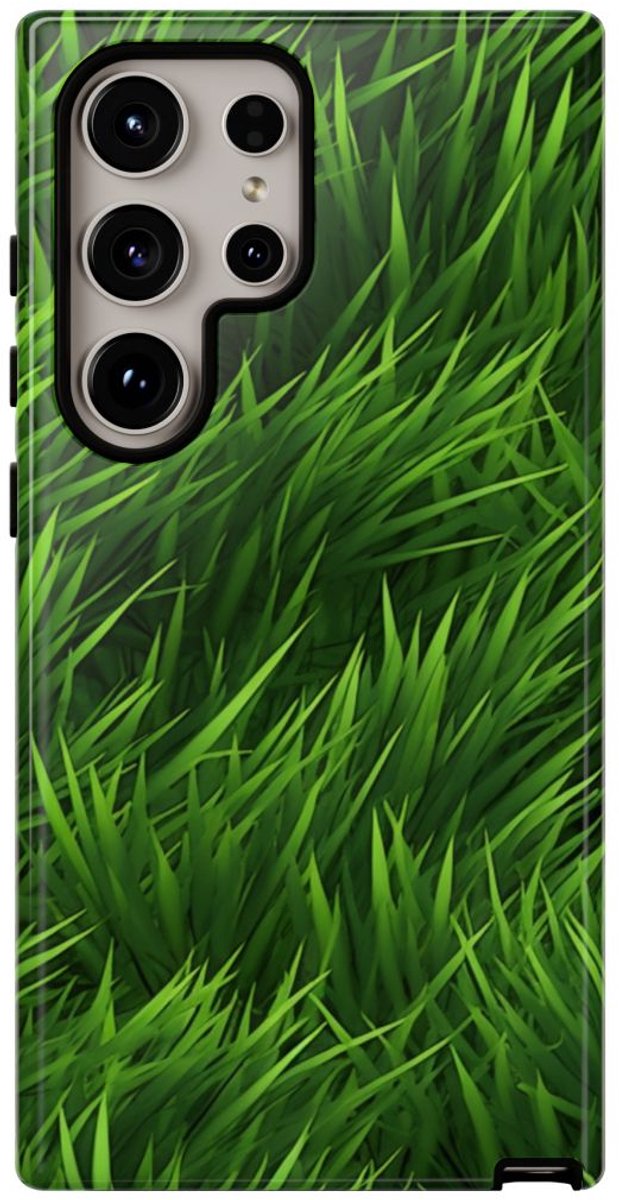 Weelderig Groen Grasstructuur – Telefoonhoesje Geschikt voor Samsung Galaxy S24 Ultra