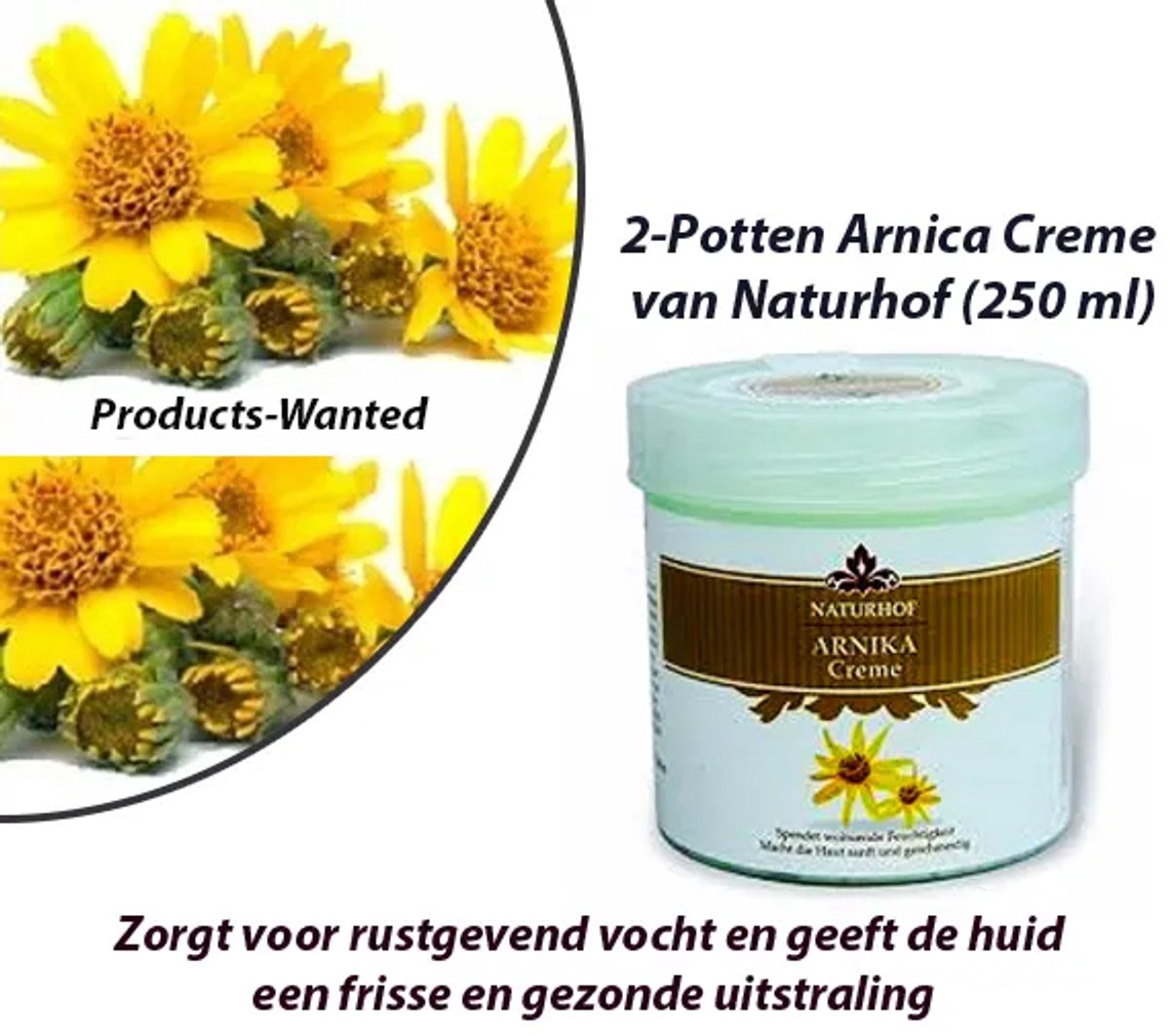 2-Potten Arnica Crème van Naturhof (250 ml)