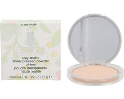 Clinique Stay Matte Sheer Pressed Powder Gezichtspoeder - 01-Stay Buff