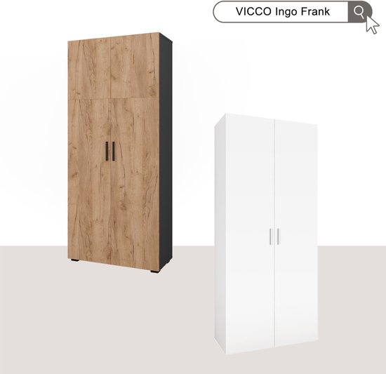 Vicco Keukenonderkast Krachtige eik goud 80 cm met legplank, zonder